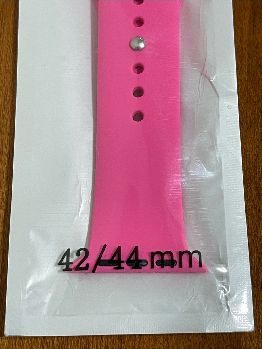 Hot Pink Silicone Replacement Watch Band Strap 42/44 mm for Apple Watch NEW - Picture 2 of 4